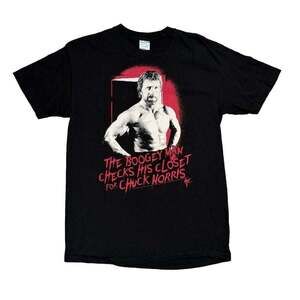 Mens 2011 Chuck Norris "The Boogey Man Checks His Closet” Graphic T-Shirt